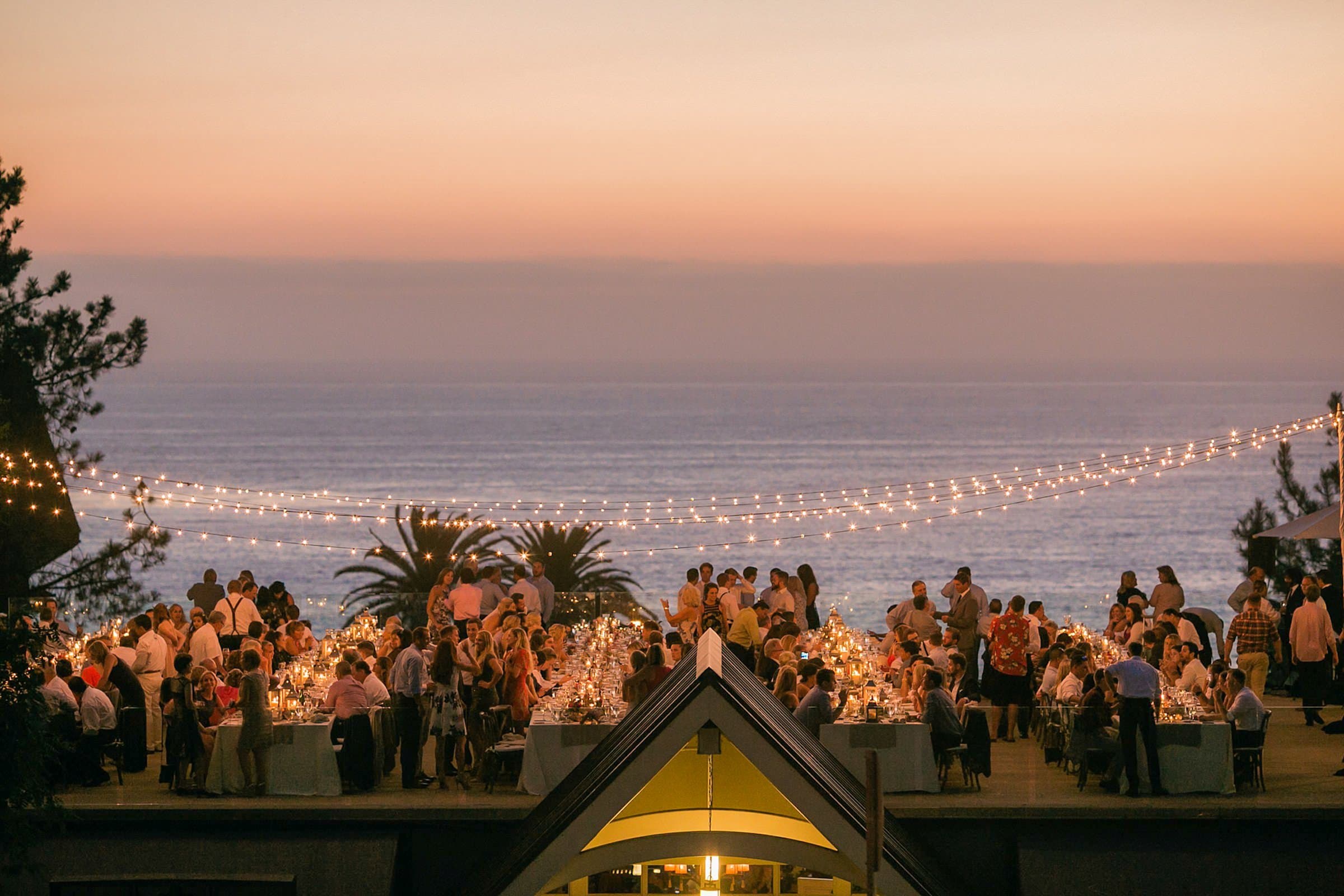 Event held on the roof of a Noble House Hotels & Resorts property with view of the ocean