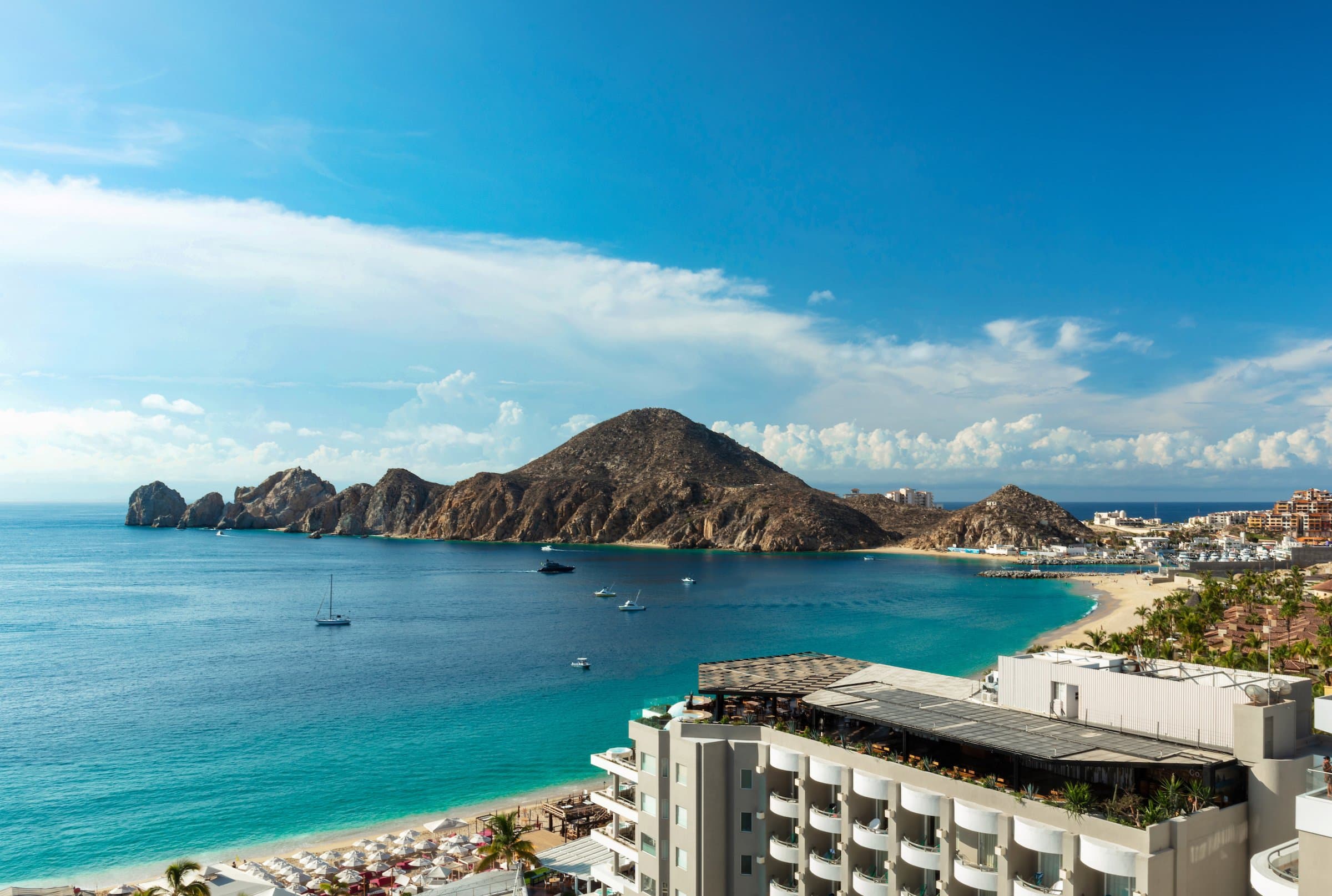 View of the coast from the Corazón Cabo Resort & Spa in Cabo San Lucas, Mexico
