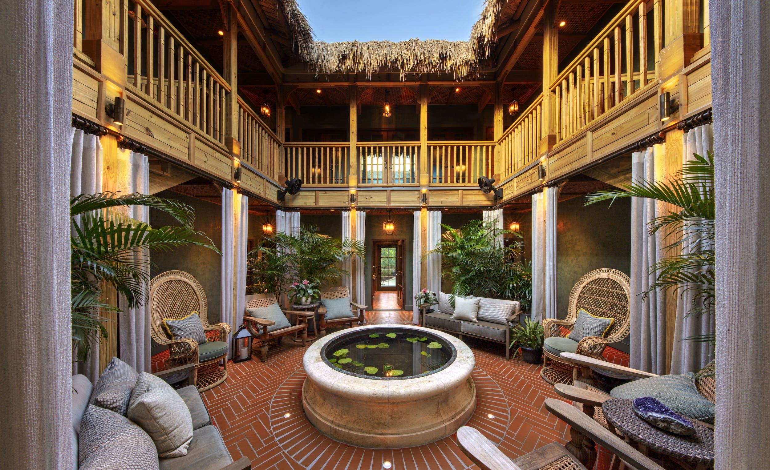 Little Palm Island's courtyard