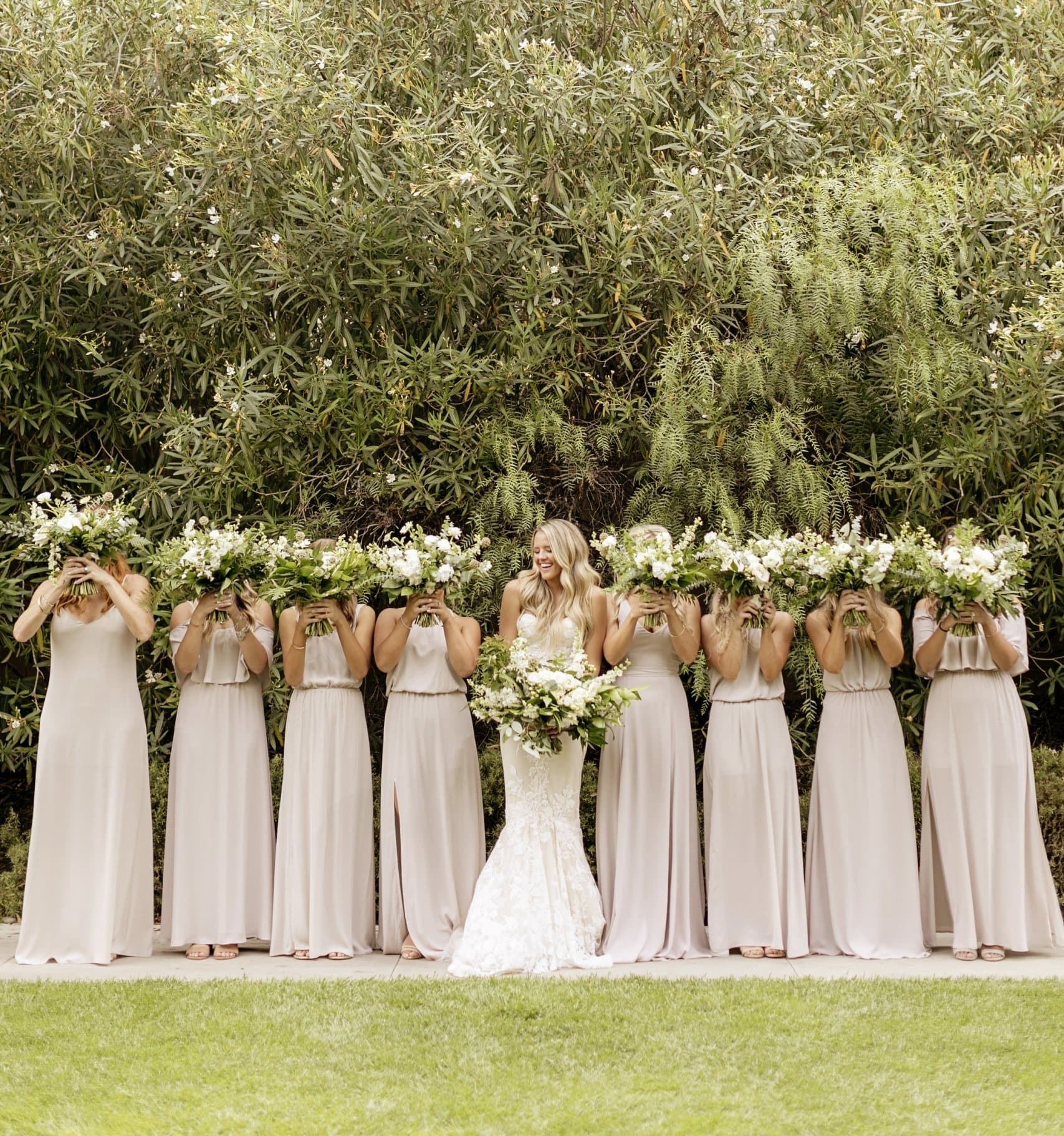 Bride and her bridesmaids at a Noble House Hotels & Resorts property for her wedding