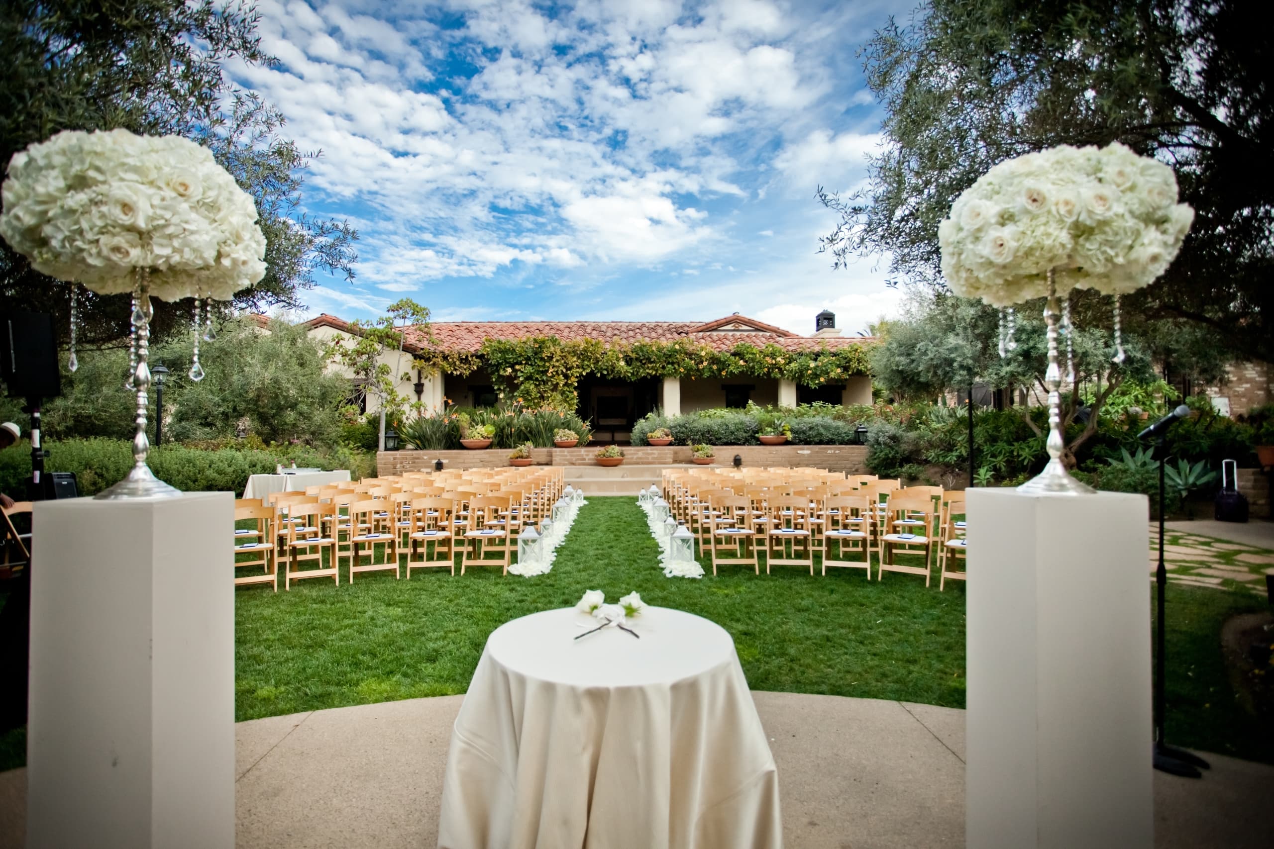 A wedding set up at a Noble House Hotels and Resorts property