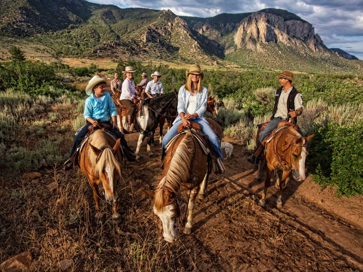 People riding horses at Gateway Canyons Resort & Spa, Gateway, CO